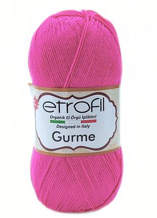 Пряжа gurme/гурмэ,фуксия 73041, etrofil