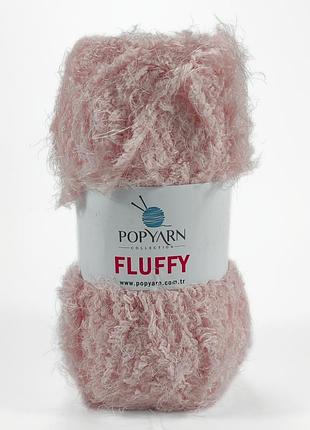 Пряжа fluffy/флуфі, пудровий в-709, popyarn