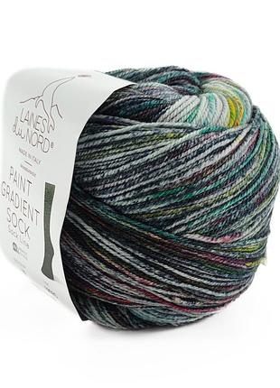 Пряжа paint gradient sock/пейнт градиент сок, зелено-вишневый мультиколор 10, laines du nord