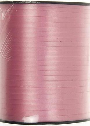 Стрічка фольгована для повітряних кульок та декору рожева 225м