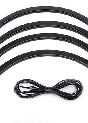 Накладки на арки 4 шт чорні abs пластик для dacia sandero 2007-2013 захист від бруду хромовані dm-11