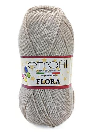 Пряжа flora/флора,песок 70765, etrofil