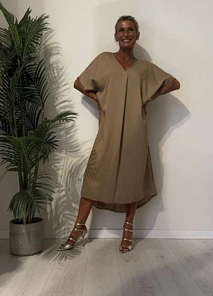 Асимметричное льняное платье 👗