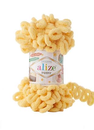 Пряжа alize puffy/алізе пуффі, лимонад 509