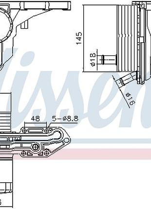 Радиатор масляный с корпусом масляного фильтра ford transit (tt9) (06-) 2.4 tdci ni 91329