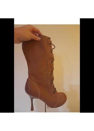 Чоботи  мeteor вінтаж. шкірзам ..р.38/39.демі, є нюансики по шкрі