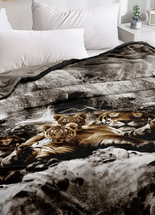 Плед з флісу тигри