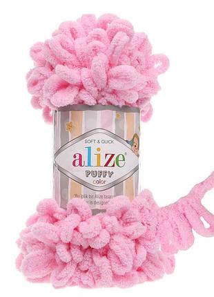 Пряжа alize puffy/ализе пуффи, пастельно - розовый 185