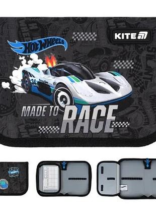 Пенал "kite" hot wheels 1 відділ, без наповнення, з 1 відворотом hw25-621