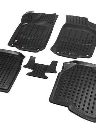 Килимки stingray 3d для skoda octavia i tour a4 1996-2010 5 шт поліуретанові гумові килимки в салон dm-11