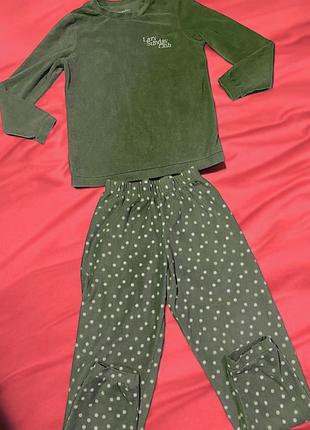 Теплий велюровий піжамний комплект primark, розмір xs-s