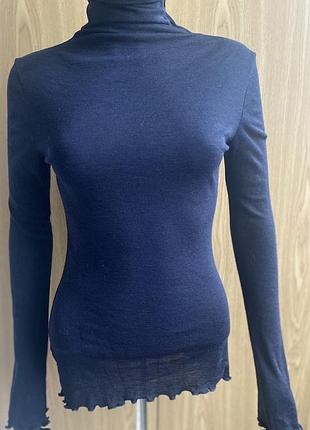 H&m edition светр водолазка 100% тончайшая вовна з високим безшовним воротом