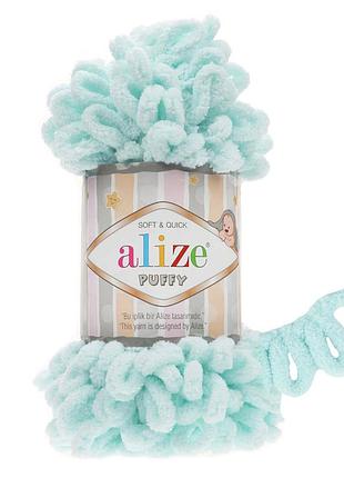 Пряжа alize puffy/ализе пуффи, ментол 15