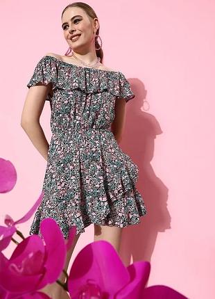 Нова віскозна міні сукня george у квітковий принт
