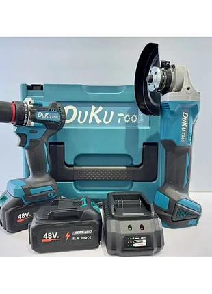 Бесщеточный комплект 2 в 1 ударный шуруповерт dtw 488 и болгарка dga506 pro