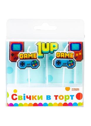 Набір свічок в торт "games" 5 штук mx629278/maxi