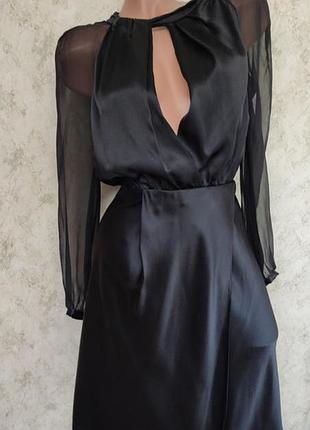 Шелковое платье 100% натуральный шелк винтаж вечерняя сукня миди шовк шовковий