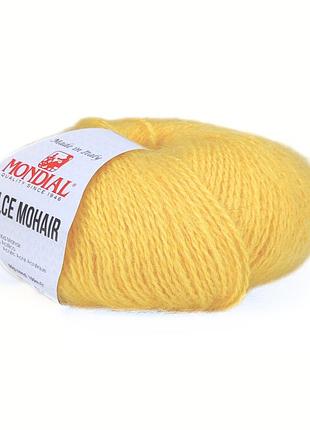 Пряжа dolce mohair/дольче мохер, желтый 608, mondial