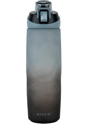 Пляшка для води пластикова "kite" 750мл сіро-чорна k24-1200-1