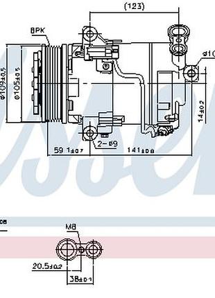 Компрессор кондиционера opel astra h (04-) 1.9 cdti (+) ni 890006