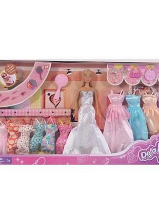 Лялька "defa" 29см, з вбранням, плаття, аксесуари, 8806