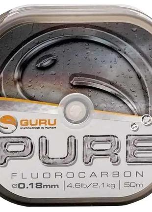 Флюорокарбон guru pure fluorocarbon 50m 0.16mm 4.0lb/1.8kg