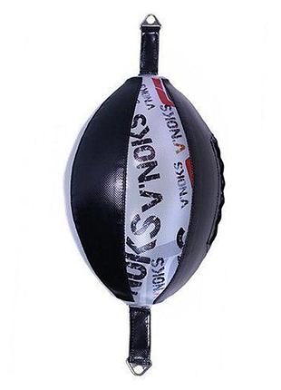 Боксерська груша на розтяжці v`noks із гумовим джгутом чорно-білий (37349004)