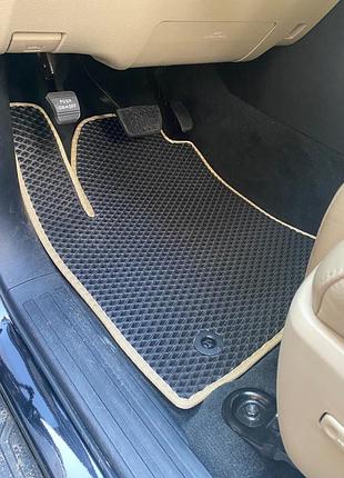 Коврики eva черные для toyota sequoia 2007-2022 3 ряда подлокотник для защиты салона авто ve-33