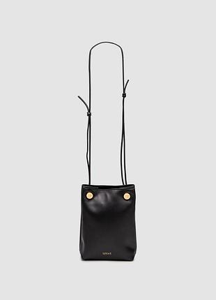 💎 loewe pebble pouch in smooth calfskin black 15 х 22 х 6 см