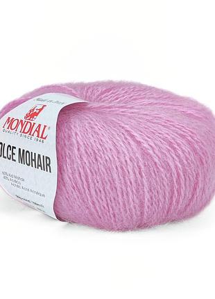 Пряжа dolce mohair/дольче мохер, сакура 409, mondial