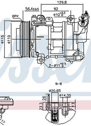 Компрессор кондиционера citroen berlingo платформа/шасі (b9) 1.6 bluehdi 100 2008.04 - ni 891016