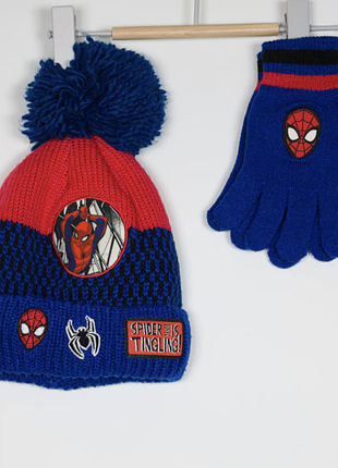 🕷 комплект marvel spider-man: шапка + рукавички