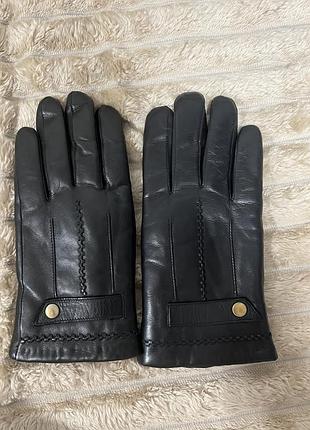 Руковички зимові чоловічи на натуральному хутрі,шкіряні