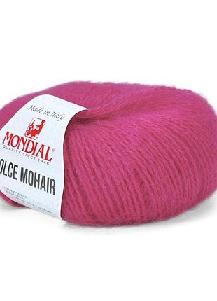 Пряжа dolce mohair/дольче мохер, розовый 743, mondial