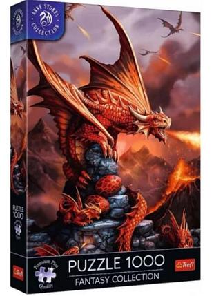 Пазли trefl 1000 елементів колекція фентезі. вогняний дракон 10900