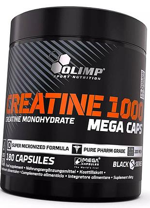 Микронизированный креатин моногидрат, creatine 1000 mega caps, olimp nutrition 180капс (31283016)