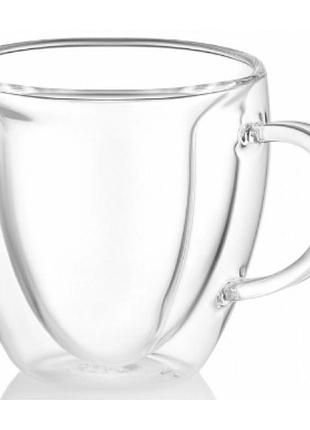 Чашка скло 330мл "ardesto" з подвійними стінками ar2633bhl