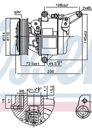 Компресор кондиціонера mazda cx-3 (dk) 2.0 skyactiv-g (dk5w, dk6w) 2015.01 - ni 890948