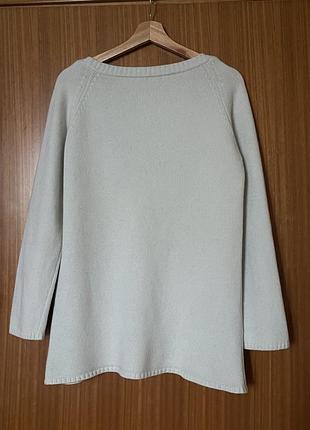 Біла довга кофта benetton, р. s  - м, вовна 2