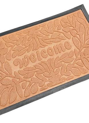 Коврик придверной резиновый "welcome" 450 х 750мм (88405)