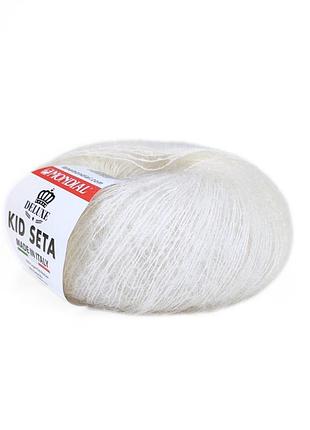 Пряжа kid seta/кид сета, белый 100, mondial
