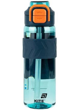 Пляшка для води пластикова " kite" 800мл блакитно-помаранчева k25-1234-3 (368-10)
