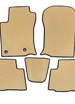 Килимки eva бежеві 7 місний для toyota land cruiser prado 150 2013-2022 гумовий килимок для захисту сало ve-33