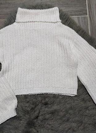 В'язаний,укорочений,модний,фірмовий светр,кофта,джемпер для дівчинки 10-11 р-shein