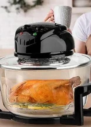 Аэрофритюрница 6в1 sokany sk-560 электрическая аэрогриль 13 л 1400 вт галогенная печь температура до 250 с