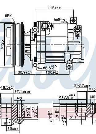 Компрессор кондиционера mazda 3 ліфтбек (bk) 1.6 (bk12) 1999.09 - 2009.12 ni 89549
