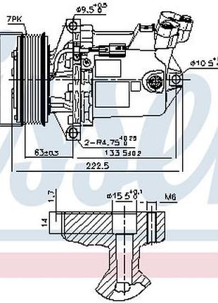 Компрессор кондиционера renault duster (hs_) 1.6 16v 2011.01 - ni 890042