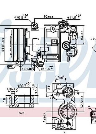 Компрессор кондиционера peugeot 308 (07-) 2.0 hdi ni 890420