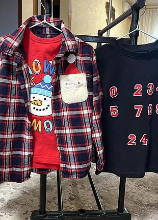 Набір реглан та новорічна сорочка 5/6 років