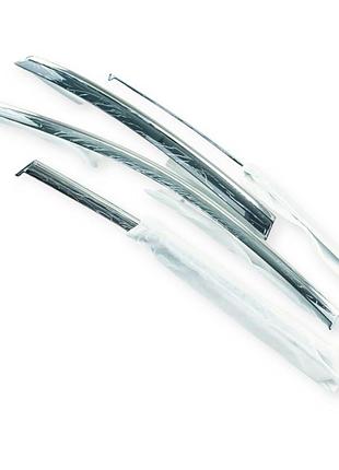 Вітровик volkswagen passat b7, b8 (usa) (2010-2018) седан, хромований (дефлектор) (скотч) (к-кт 4 шт) topvisor